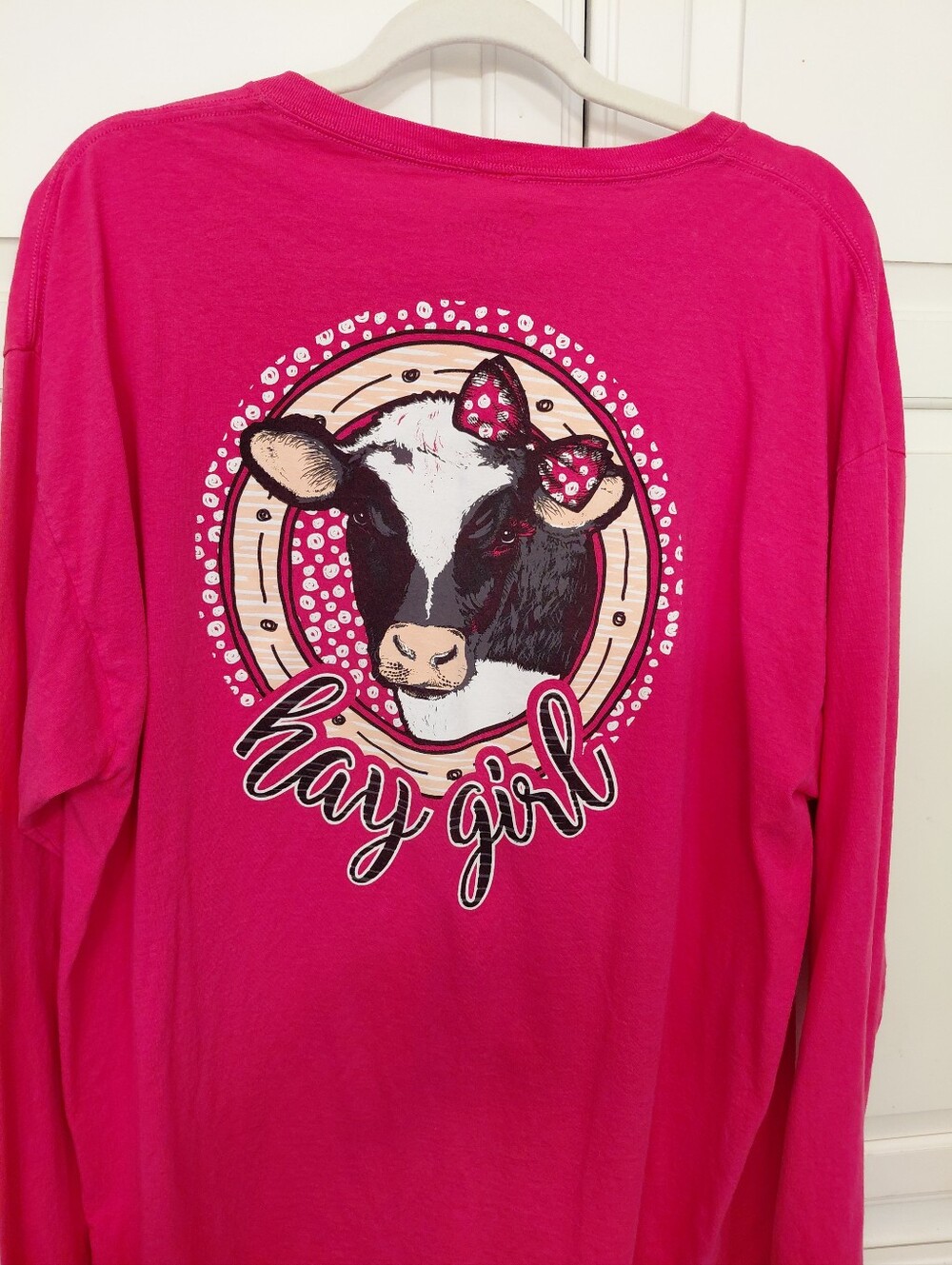 MISSISSIPPI GIRL ;"Hay Girl" Graphic Long-Sleeve Tee